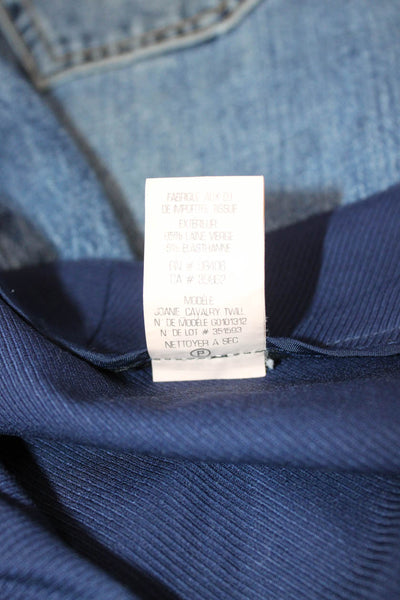 Theory Womens A-Line Skirt Dark Blue Virgin Wool Mini Size 4