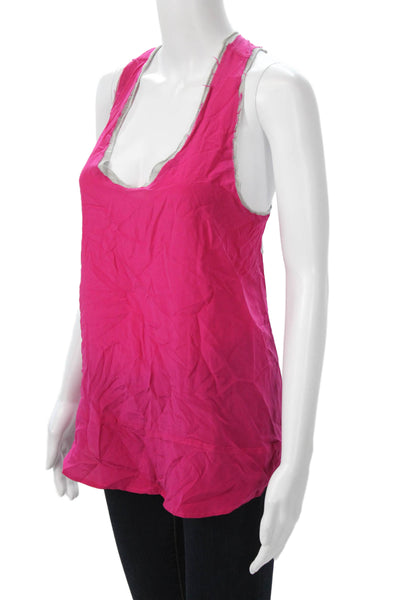 Ella Moss Women Pink Silk Camisole Sleeveless Size M