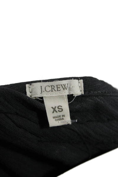 J Crew Women Basic Dark Gray Cotton Sleeveless Tank Round Neck Gothic Size XS