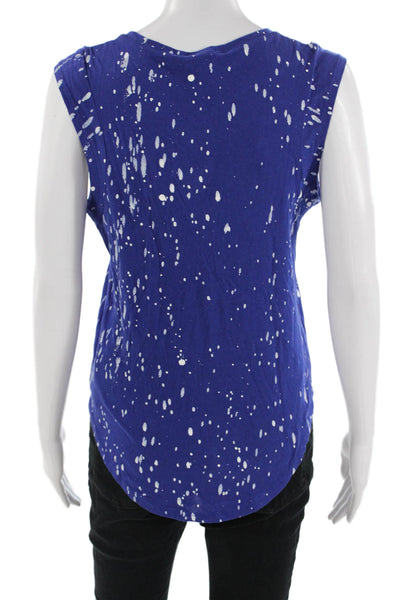 Generation Love Women Basic Jersey Blue Cotton Round Neck Tank Size XS