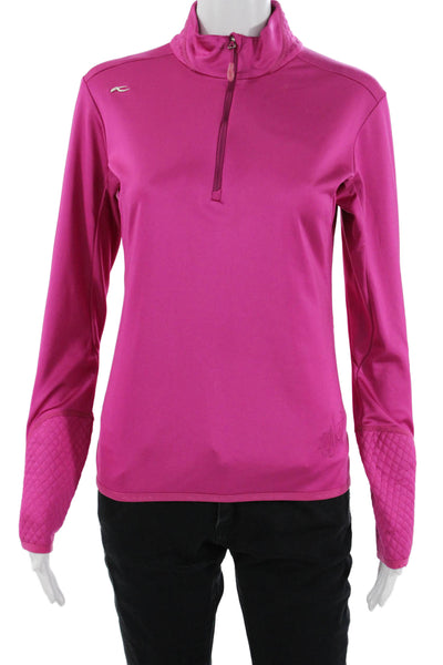 Kjus Womens Pink Mock Neck Zip Jacket Size M