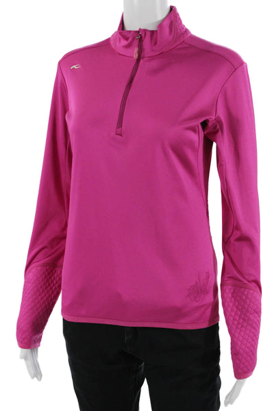 Kjus Womens Pink Mock Neck Zip Jacket Size M