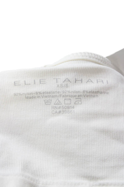 Elie Tahari Womens White V Neck Camisole Spaghetti Straps Size XS
