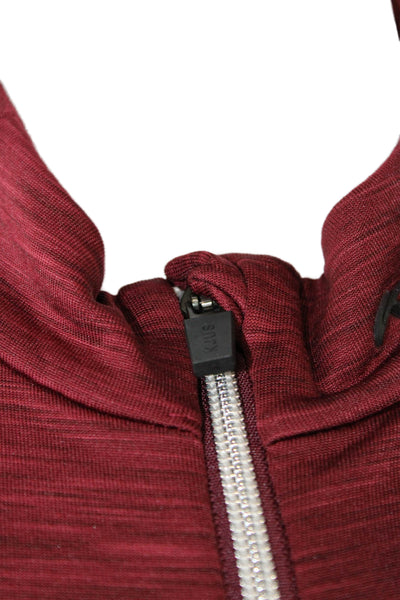 Kjus Women Windbreaker Jacket Red High Neck Zip Long Sleeve Size XS