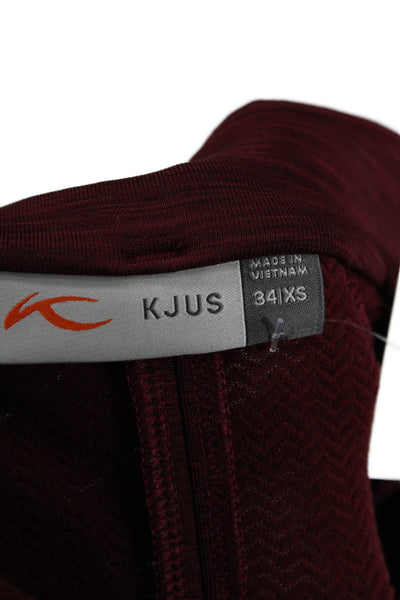Kjus Women Windbreaker Jacket Red High Neck Zip Long Sleeve Size XS