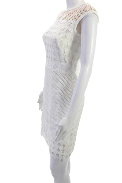 Lauren Ralph Lauren Women Sheath Dress White Sleeveless Knee Length Size 0P