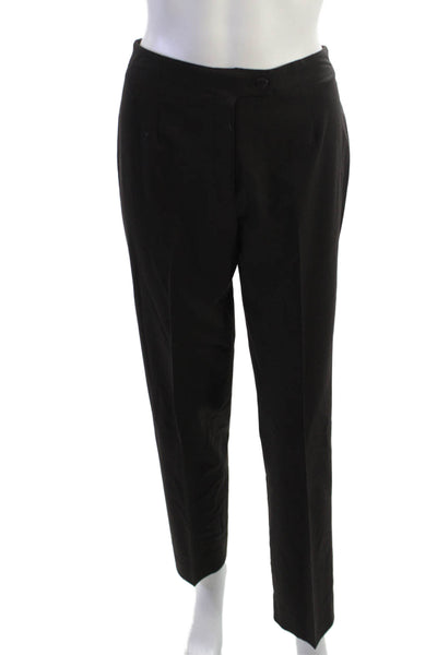 Worth Womens Black Wool Blend Dress Pants Button Size 2