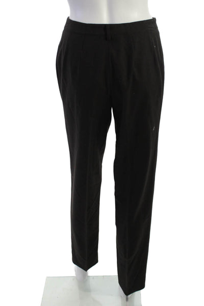 Worth Womens Black Wool Blend Dress Pants Button Size 2