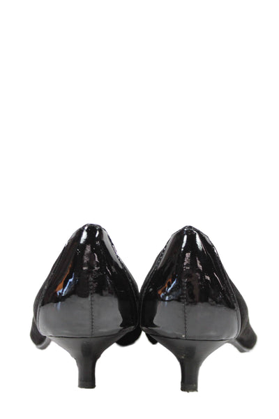 Adrienne Vittadini Womens Stiletto Pointed Toe Pumps Black Suede Size 8.5