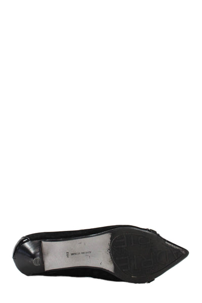Adrienne Vittadini Womens Stiletto Pointed Toe Pumps Black Suede Size 8.5