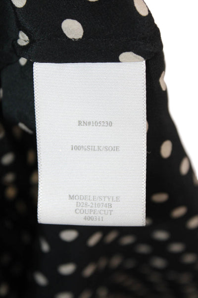 Joie Womens Silk Polka Dot Camisole Sleeveless Black Size L