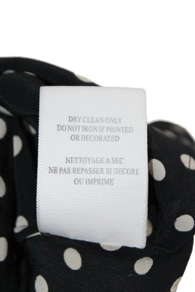 Joie Womens Silk Polka Dot Camisole Sleeveless Black Size L