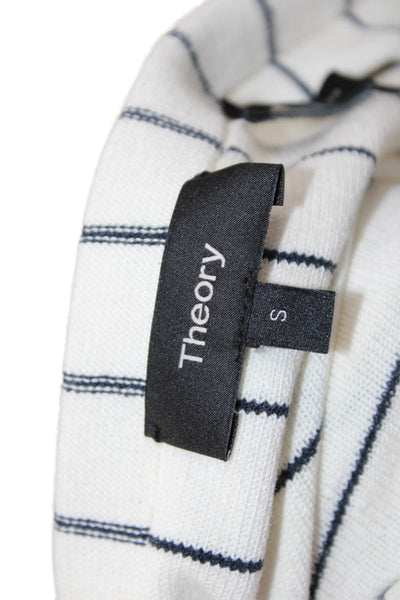 Theory Women A-Line Mini Skirt White Striped Size 6