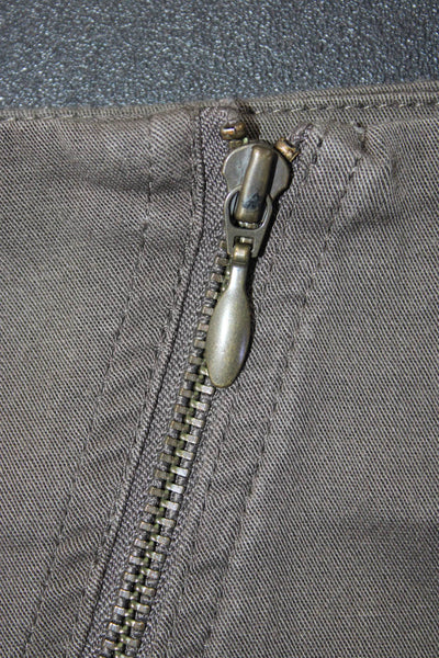 Ronen Chen Women A-Line Straight Pencil Skirt Dark Gray Cotton Knee Size 10