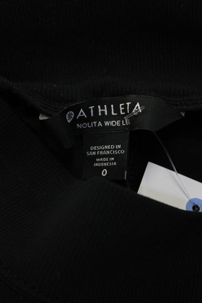 Athleta Womens Black Cropped Pants Polyester Spandex Size 0