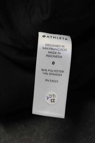 Athleta Womens Black Cropped Pants Polyester Spandex Size 0
