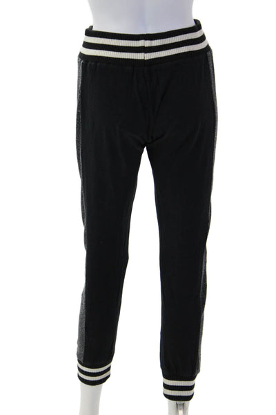 Michael Lauren Women Striped Black Jogger Sweatpants Polyester Blend Size XS