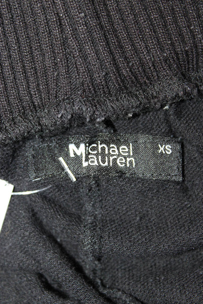 Michael Lauren Women Striped Black Jogger Sweatpants Polyester Blend Size XS