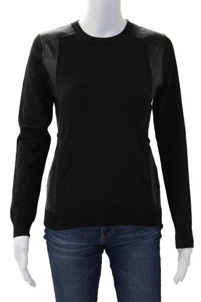 Michael Michael Kors Women Black Crew Neck Pullover Sweater Long Sleeve Size XS