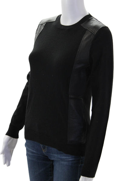 Michael Michael Kors Women Black Crew Neck Pullover Sweater Long Sleeve Size XS