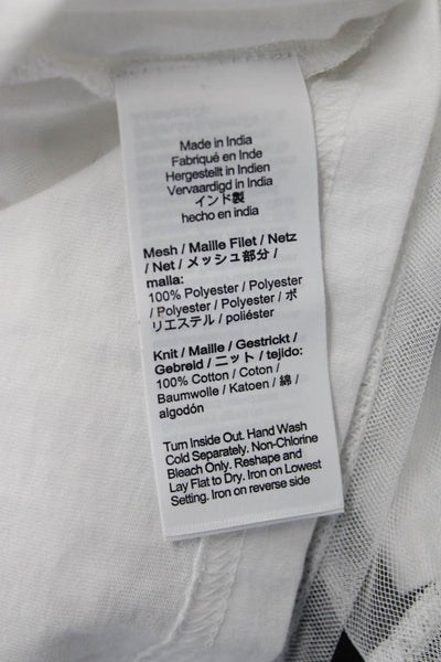 J Crew Womens Cropped T-Shirt White Short Sleeve Crew Neck Size S