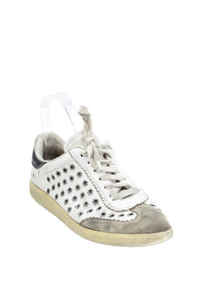 Isabel Marant Womens Leather Low Top Sneakers White Size 37 7