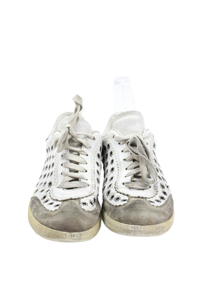 Isabel Marant Womens Leather Low Top Sneakers White Size 37 7