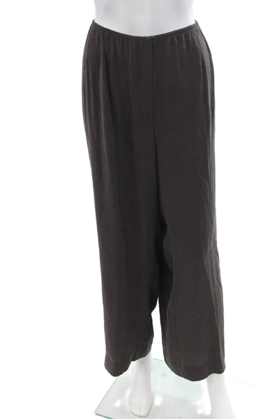 Eileen Fisher Womens Dress Pants Dark Gray Viscose Blend Solid Size 2X