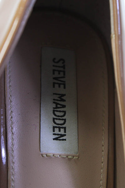Steve Madden Womens Pointed Toe Slip On Stiletto Heels Beige Size 10