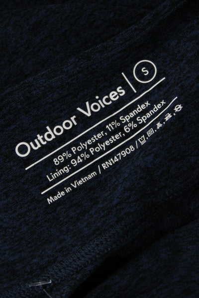 Outdoor Voices Womens Pull On High Waisted Cuff Ankle Jogger Pants Blue Size S