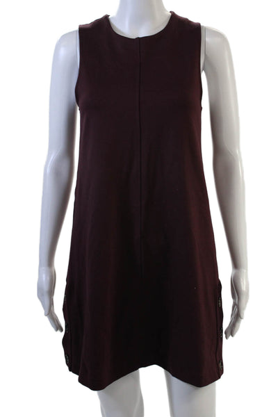 Claudie Pierlot Women Shift Dress Brown Sleeveless Knee Length Size XS