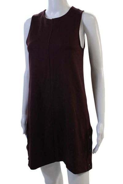 Claudie Pierlot Women Shift Dress Brown Sleeveless Knee Length Size XS