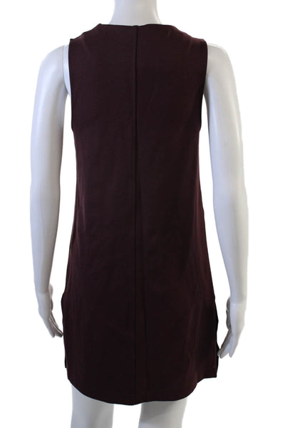 Claudie Pierlot Women Shift Dress Brown Sleeveless Knee Length Size XS
