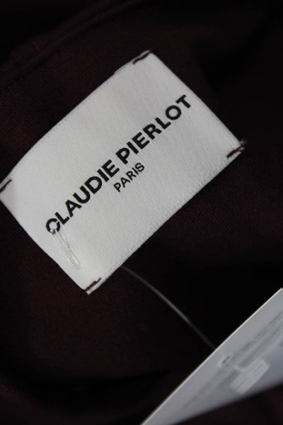 Claudie Pierlot Women Shift Dress Brown Sleeveless Knee Length Size XS