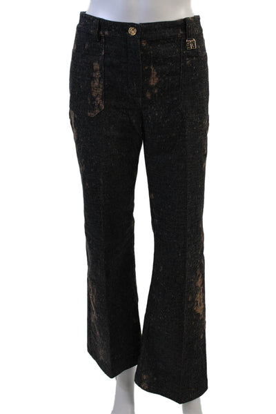 St. John Sport Womens High Rise Black Jeans Button Closure Designer Size 6