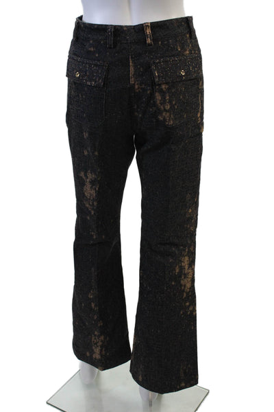 St. John Sport Womens High Rise Black Jeans Button Closure Designer Size 6