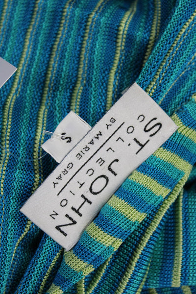 St. John Collection By Marie Gray Womens Tunic Blue Striped Long Sleeve Size S