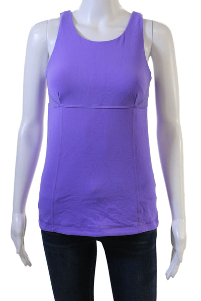 Lululemon Women Basic Solid Purple Round Neck Tank Size 6