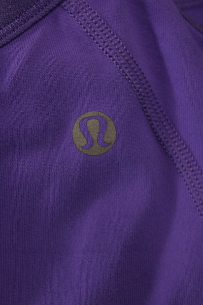 Lululemon Women Basic Solid Purple Round Neck Tank Size 6