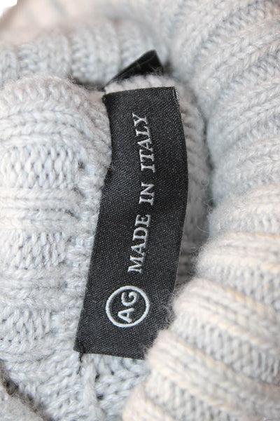 AG Adriano Goldschmied Unisex Gray Striped Turtleneck Sweater Size XS