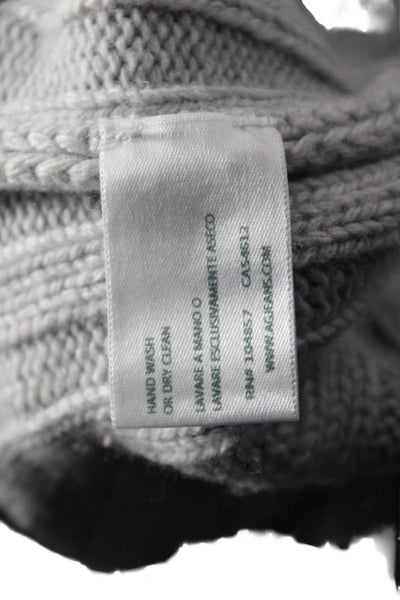 AG Adriano Goldschmied Unisex Gray Striped Turtleneck Sweater Size XS