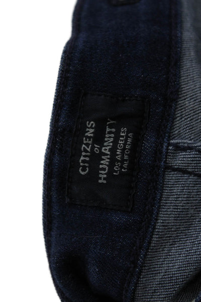 Citizens of Humanity Women Ankle Skinny Jeans Dark Blue Mid Rise Size 24