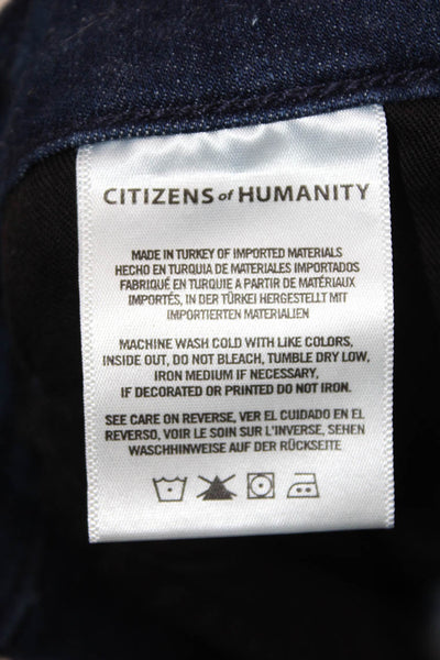 Citizens of Humanity Women Ankle Skinny Jeans Dark Blue Mid Rise Size 24