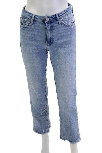 Just Black Denim Women Ankle Cropped Light Blue Jeans Size 24
