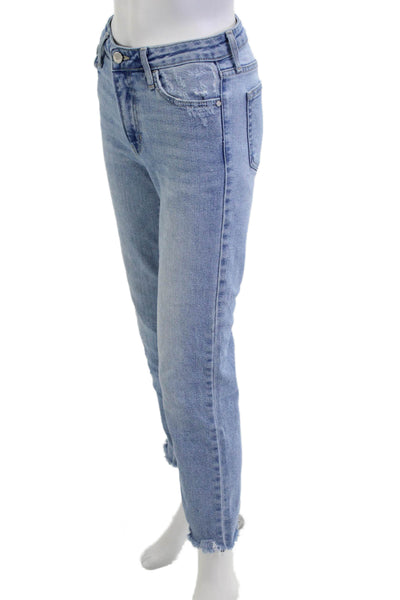 Just Black Denim Women Ankle Cropped Light Blue Jeans Size 24