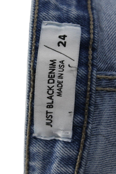 Just Black Denim Women Ankle Cropped Light Blue Jeans Size 24