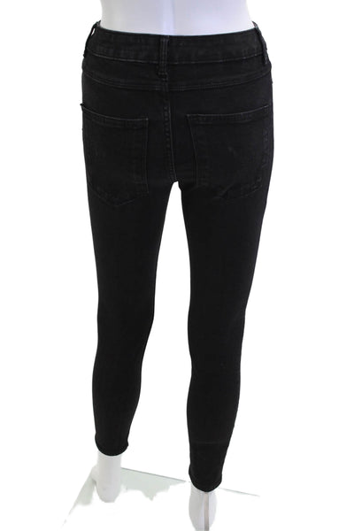 Zara Women Ankle Skinny Black Jeans Size 2