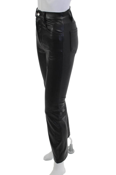 7 For All Mankind Women Cropped Biker Black Pants Size 23
