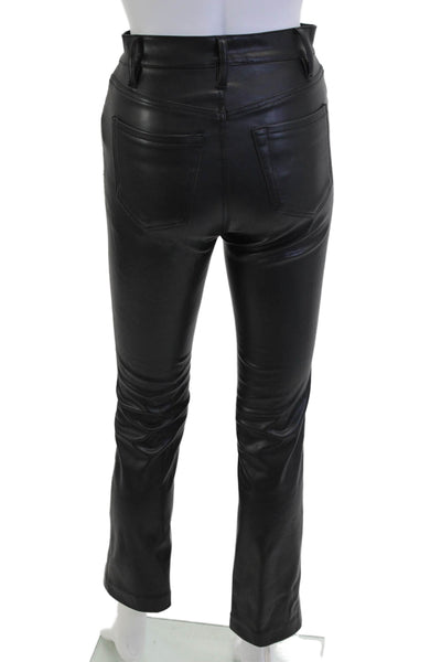 7 For All Mankind Women Cropped Biker Black Pants Size 23