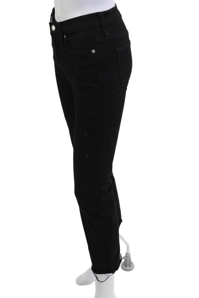 J Crew Women Cropped Ankle Jeans Black Mid Rise Size 24